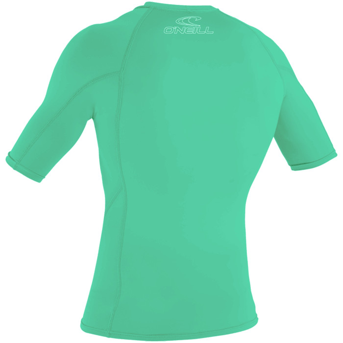 2024 O'Neill Youth Basic Skins Short Sleeve Rash Vest 3345 - Light Aqua